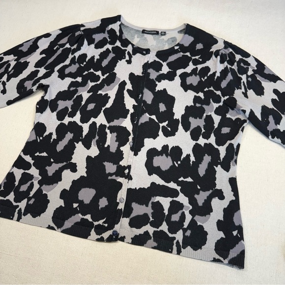 Black and Gray Women's Cardigan by Notations - Size XL - Picture 6 of 16